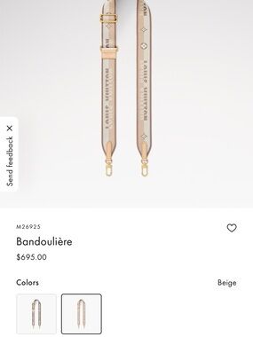 Louis Vuitton Beige and Brown Monogram Canvas Strap